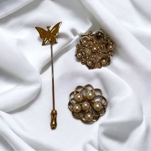Vintage Brooches & Butterfly Pin